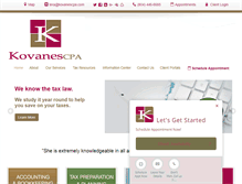Tablet Screenshot of kovanescpa.com